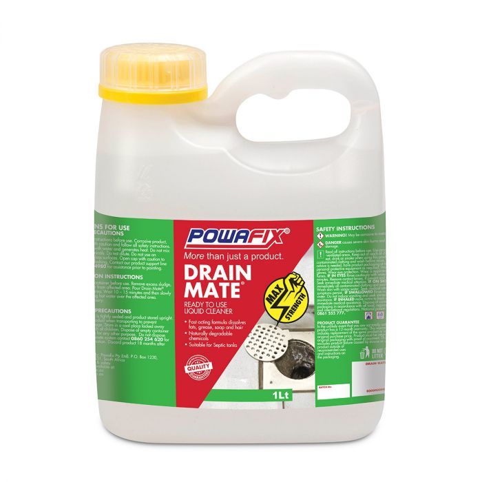 Powafix - Drain Mate Liquid Cleaner 1L - 2 Pack
