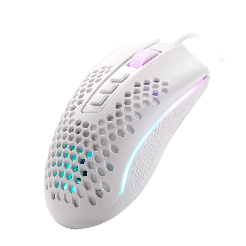 Redragon STORM 12400DPI 7-Button RGB Gaming Mouse - White