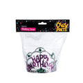 Crown - Happy Birthday - Plastic - Silver, Green & Purple