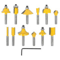 Tork Craft - Router Bit Set (1/4' Straight and Profile) - 12 Piece