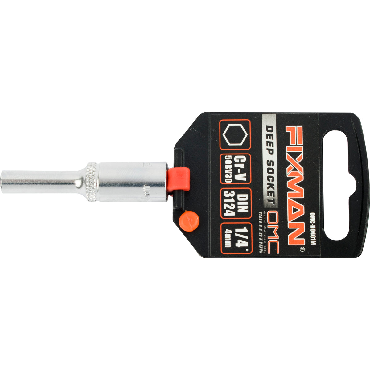Fixman - Deep Socket - 1/4 Inch Drive - 4mm