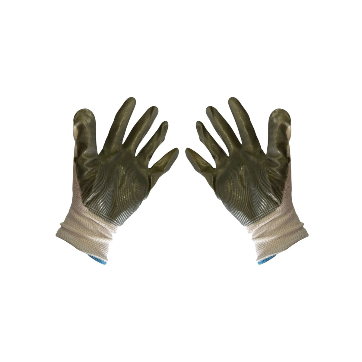 White Cotton Gloves with Grey Rubber Protection gloves