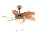 Turbo Swirl - Ceiling Fan - 6 Blades - Natural Wood
