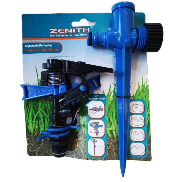 Zenith - Adjustable Perimeter Impulse Sprinkler On A Spike