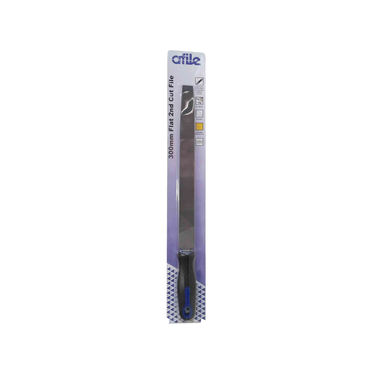 Afile - Flat 2nd Cut File - Handled - 300mm