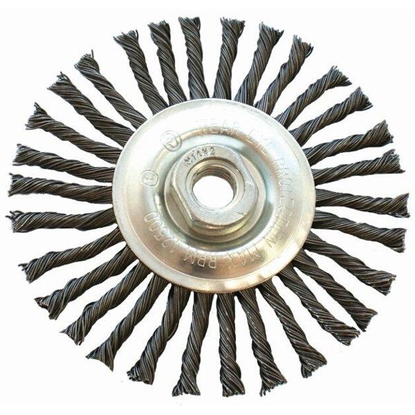 Tork Craft Wire Wheel Brush Single Sctn Twisted Stinger 115mmxm14 Blister