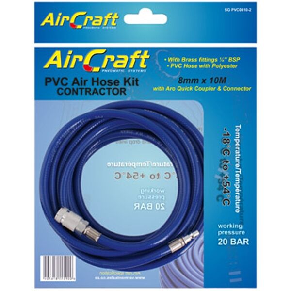 Aircraft Pvc Hose 8mm X 10M With Aro Quick Coupler & Connector