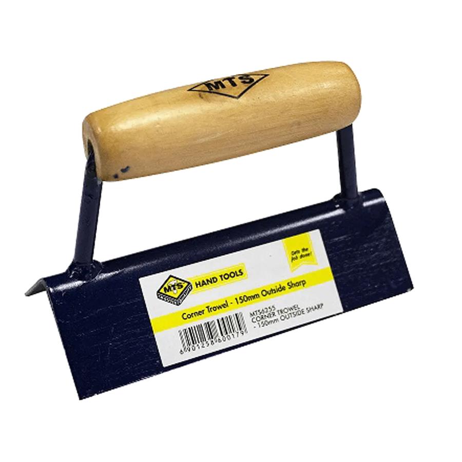 Mts Trowel Corner Outer Sharp Wooden Handle 150Mm