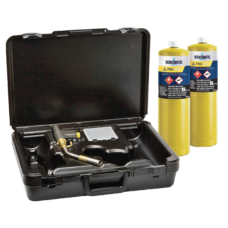 Bernzomatic - Max Heat Torch Kit With 2 Pro Max Cylinders Bmc