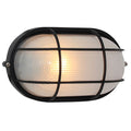 Oval Large Grid Bulkhead 280mm Black E27