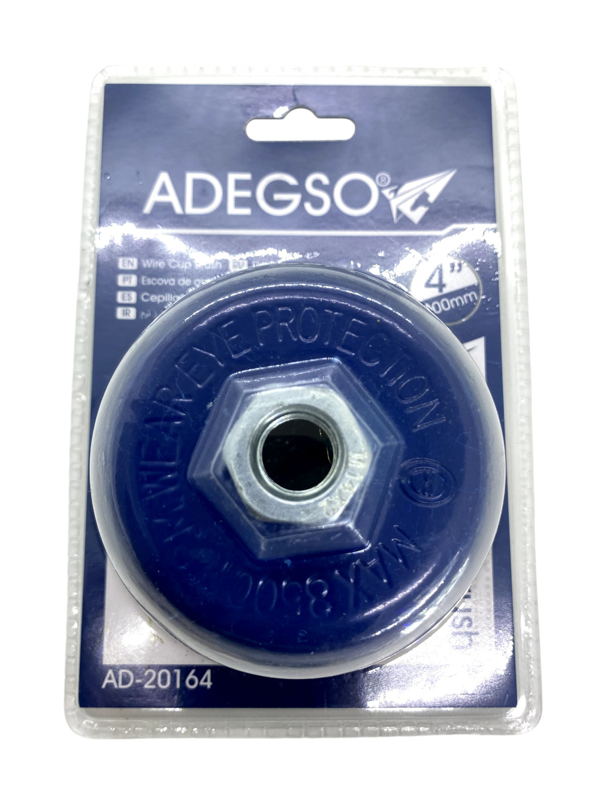 Adegso - 4' 100mm wire cup brush for grinders