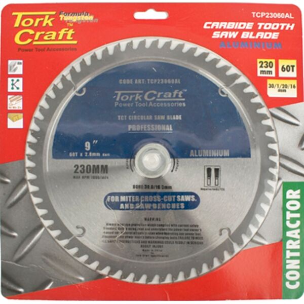 Tork Craft Blade Contractor Alum 230 X 60 30-16 Circular Saw TCT