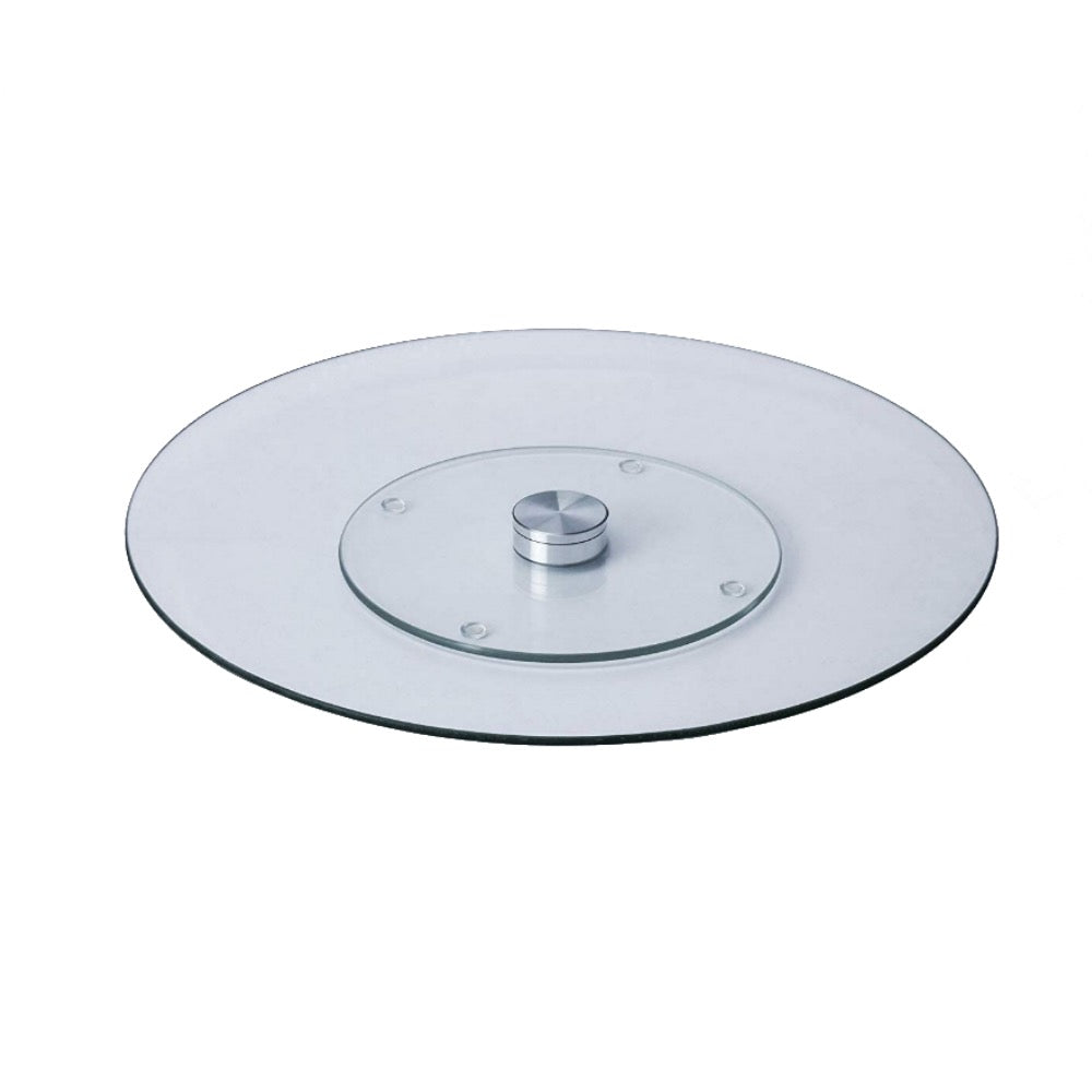 35cm Tempered Glass Lazy Suzan - Rotating Serving Tray