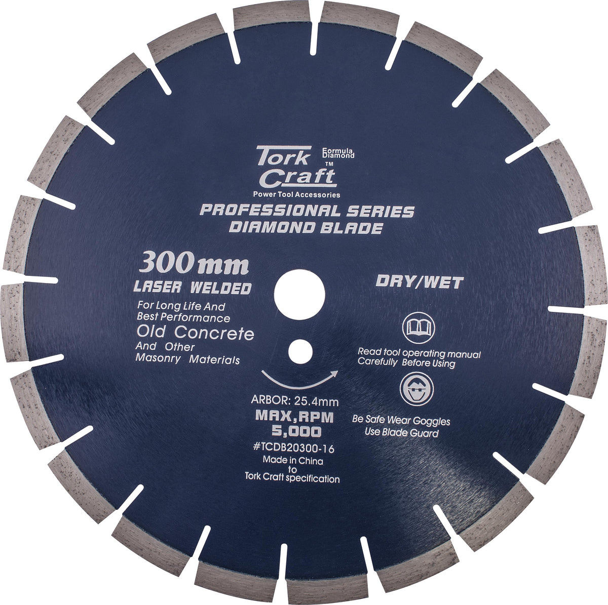 Tork Craft - Diamond Blade 300 x 25.4mm Old Concrete