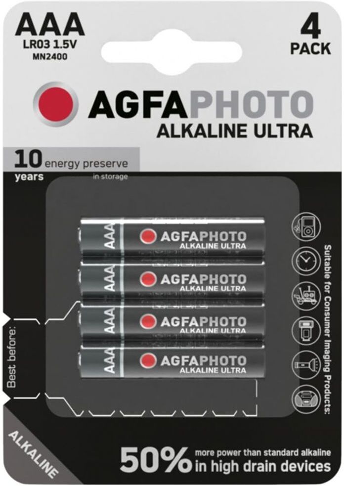 Agfaphoto Alkaline Ultra Micro AAA LR03 Rotary Bit Set