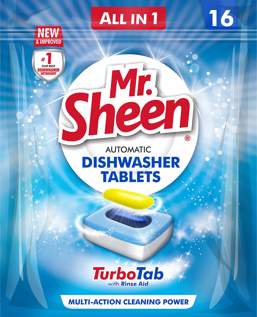 Mr Sheen Dishwasher Automatic Tablets 16 Units Dishwashing Detergent