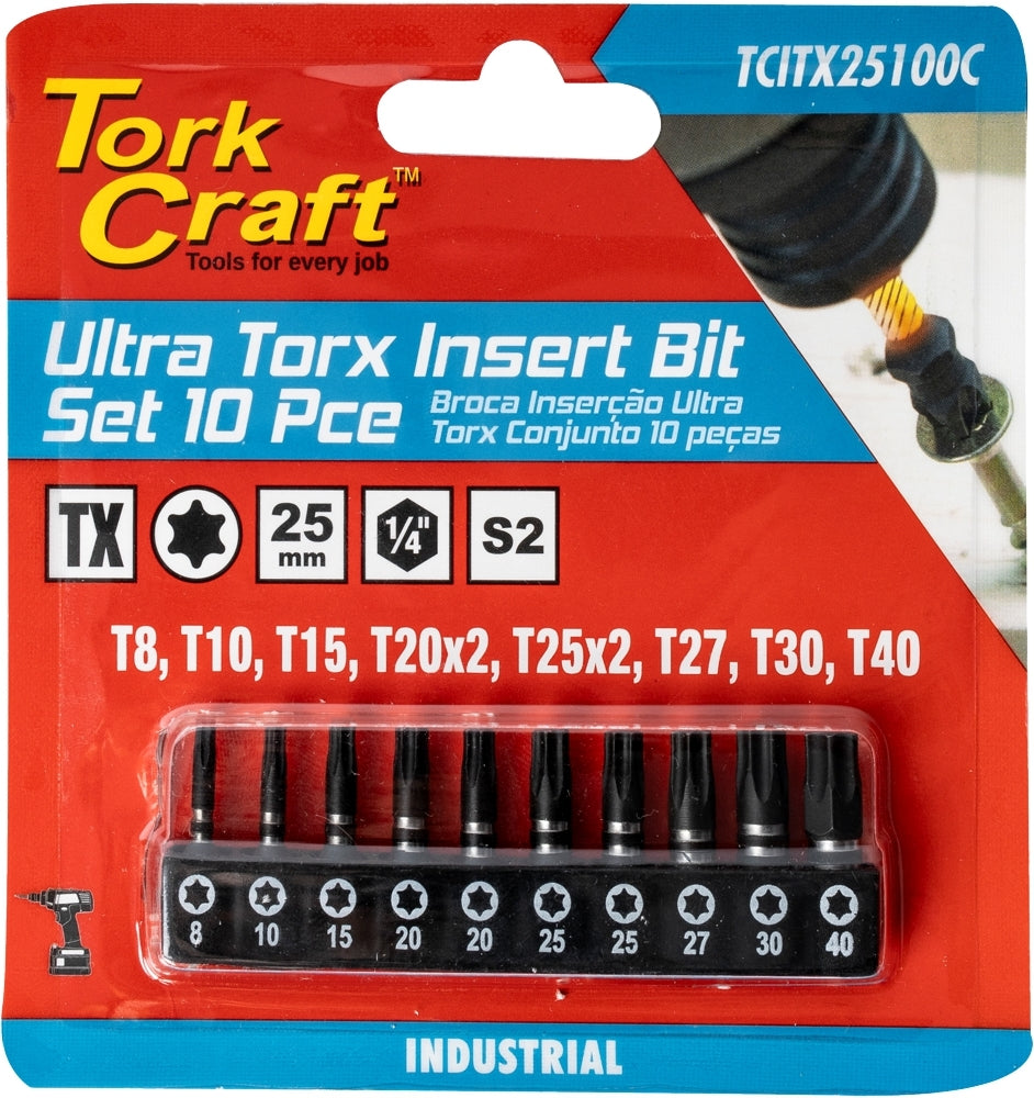 Tork Craft Ultra Torx Insert 10Pieces Impact Insert Bit