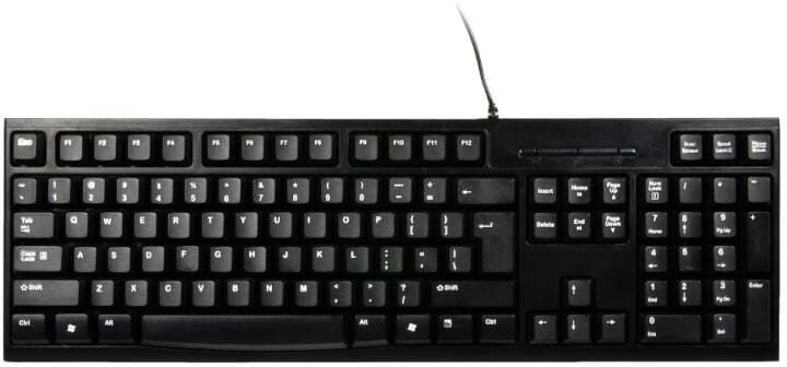 Port Connect Port Connect Office Budget Wired Keyboard-Black Laptop Keyboard