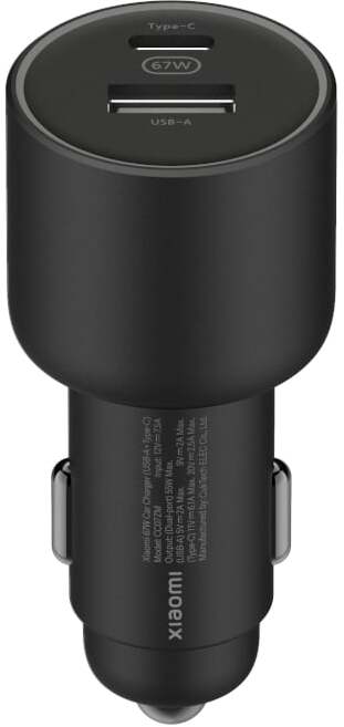 Xiaomi 67W Car Charger - USB-A And Type-C Quick Charge 3 A Multiport Mobile Charger